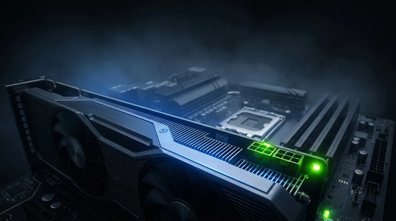 A graphics card seen from inside the Into the Machine flight